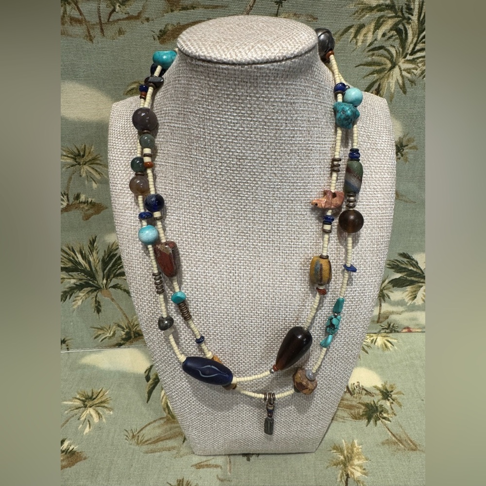 Multicolor Beaded Necklace 40”